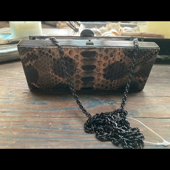 Rodo Python Box Clutch Bag